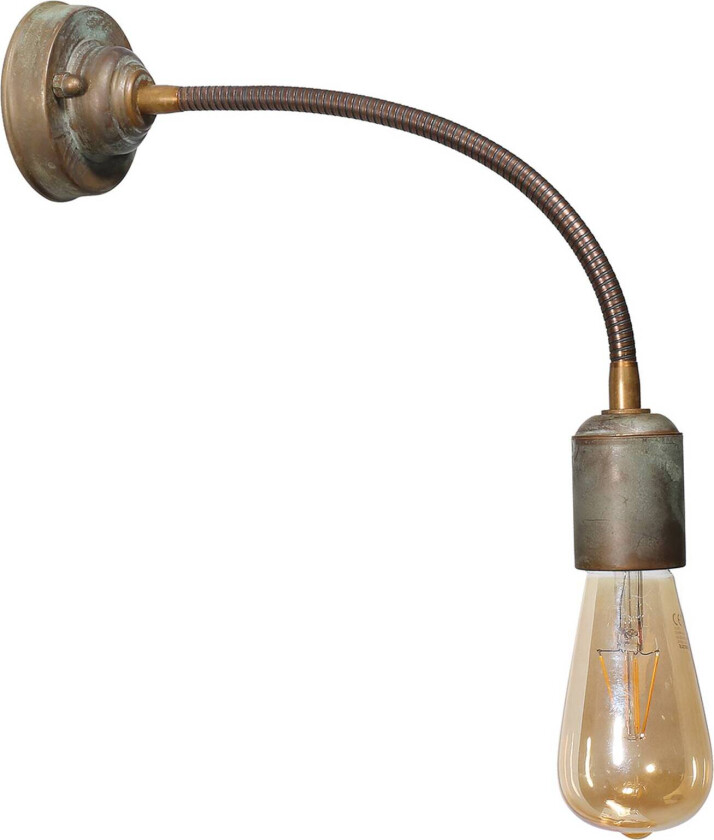 Allen vegglampe, antikk messing, 1-lampe