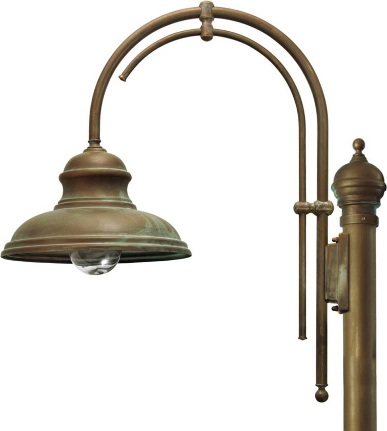 Luca stolpelampe i antikk kobbermessing 1-lys.