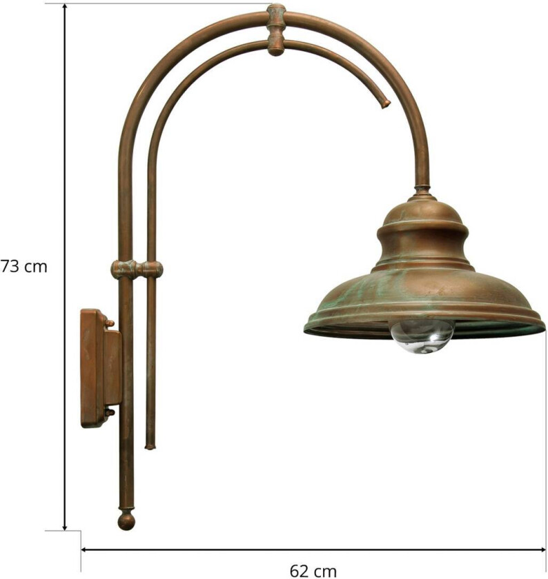 Luca utendørs vegglampe med dobbel arm