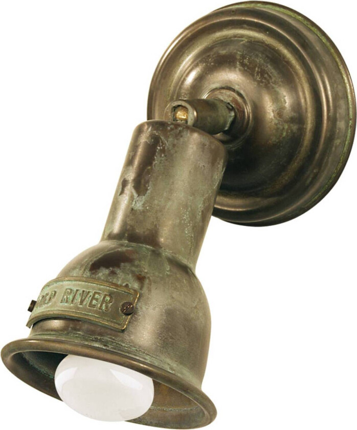 Svingbar vegglampe Spotisland, antikkmessing