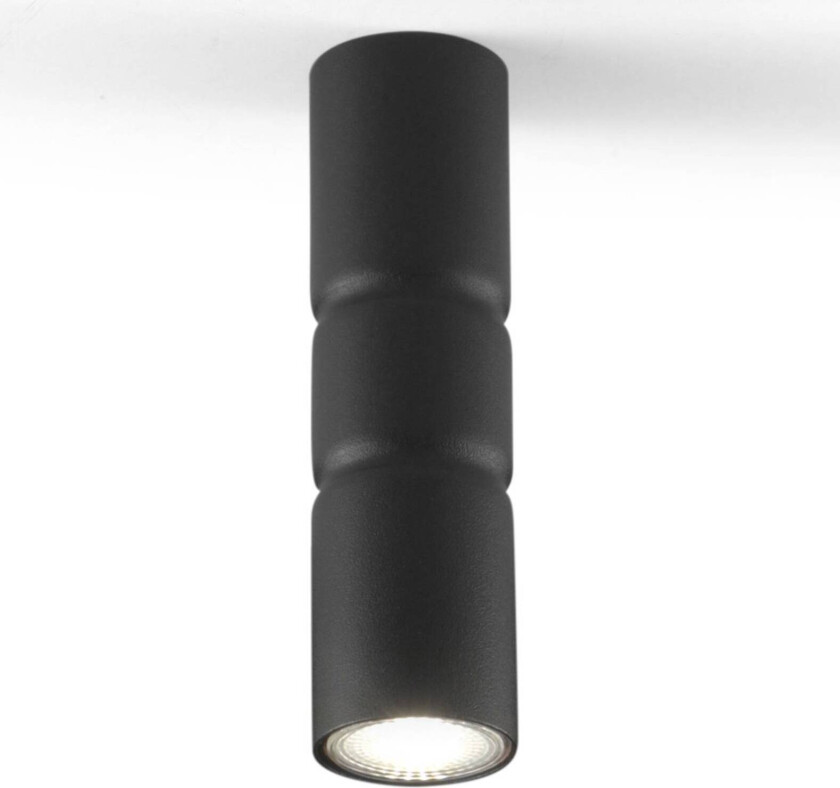 Taklampe Turbo, fast, svart