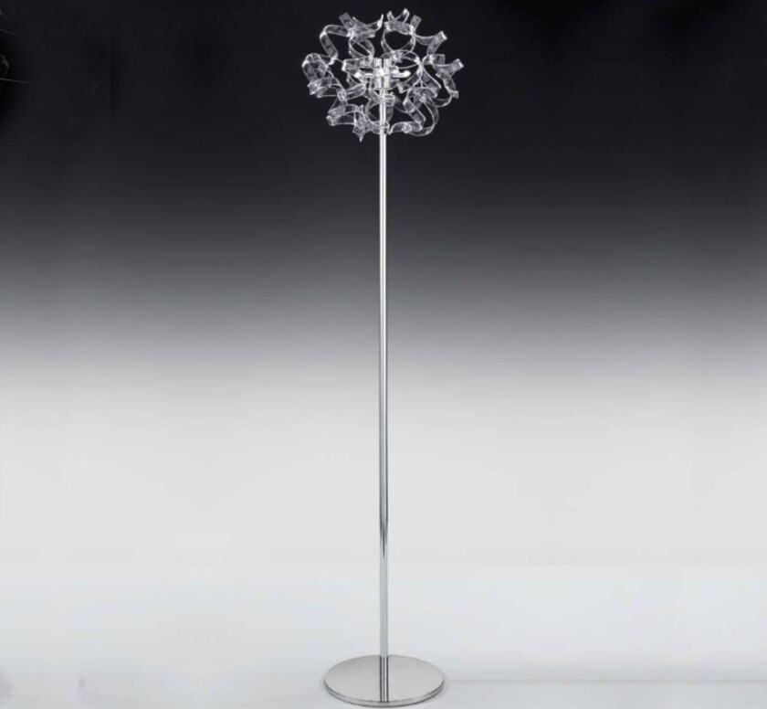 Gulvlampe Crystal med pyntet spiss