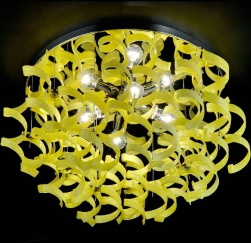Strålende taklampe YELLOW, 70 cm i diameter
