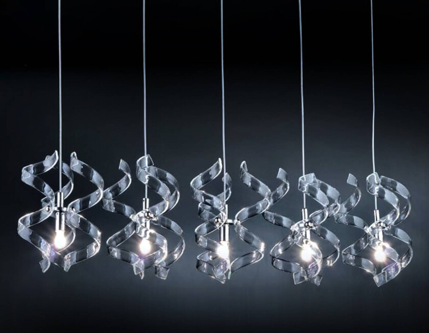 Hengelampe Crystal, 5 lyskilder