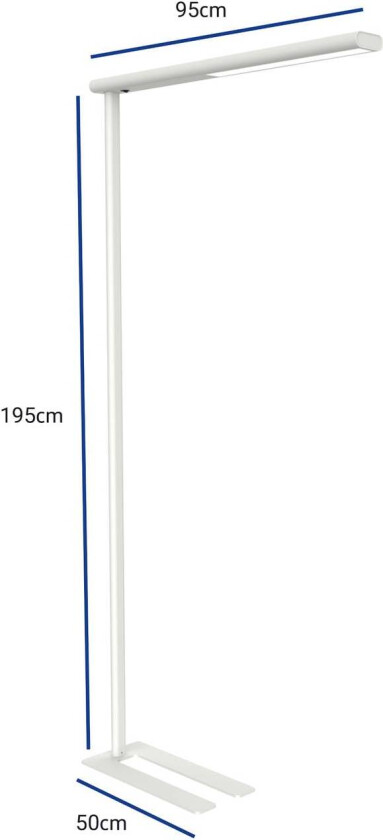 LED-gulvlampe for kontor MAULjet, hvit