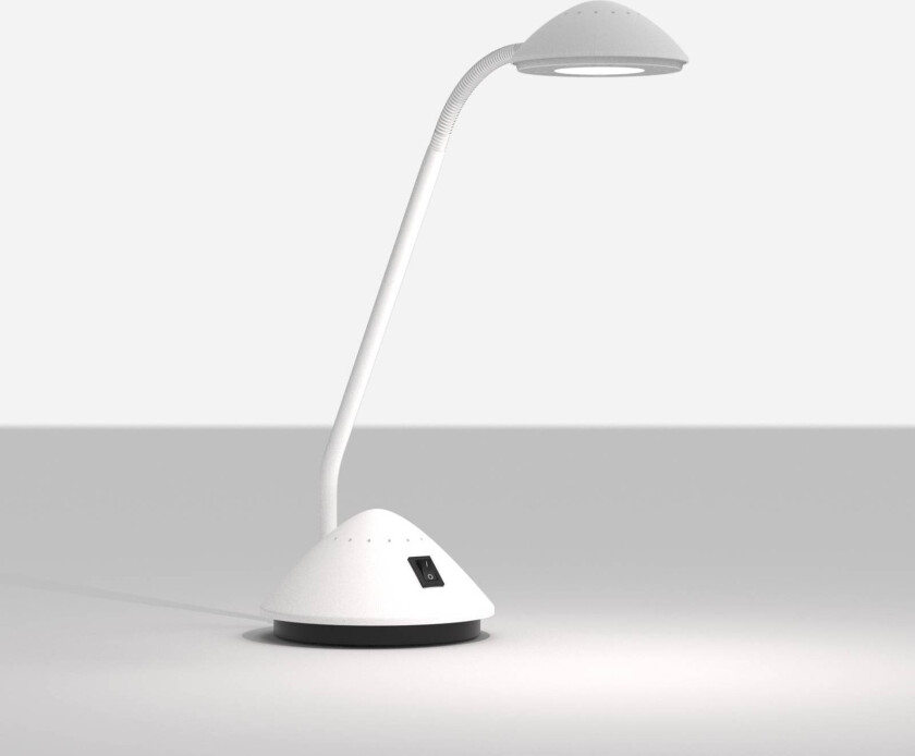 MAULarc LED-bordlampe med fleksibel arm, hvit