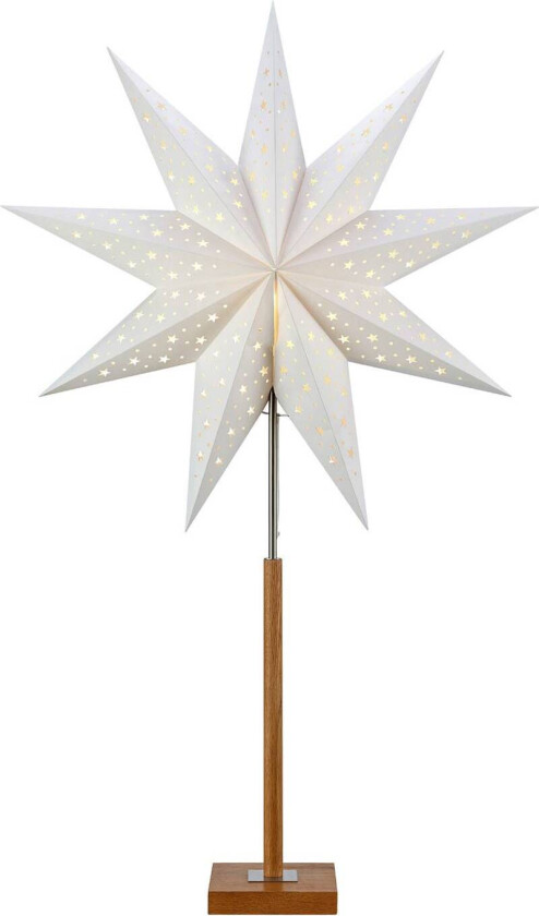 Adventsstjerne m/trefot Solvalla høyde 100 cm hvit