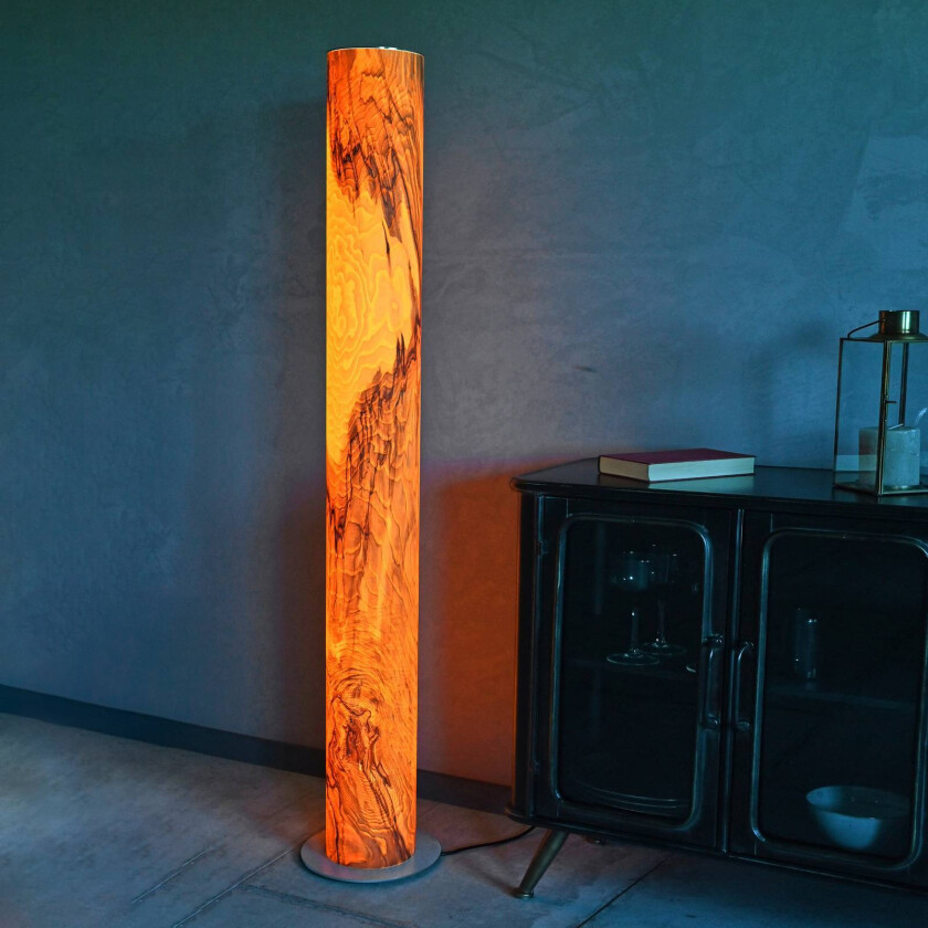 Lucerna gulvlampe ask/rustfritt stål