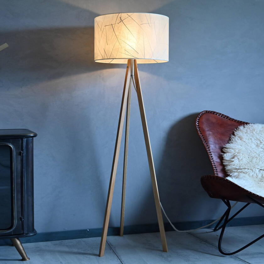 Ligno gulvlampe, eik/blader