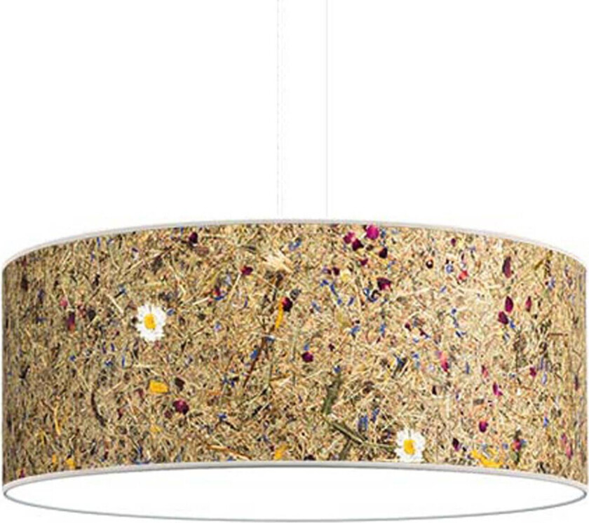 Discus hengelampe 35cm alpine meadow hvit