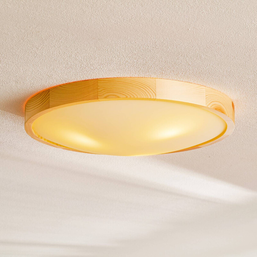 Zeus taklampe av tre, furu, Ø 47 cm