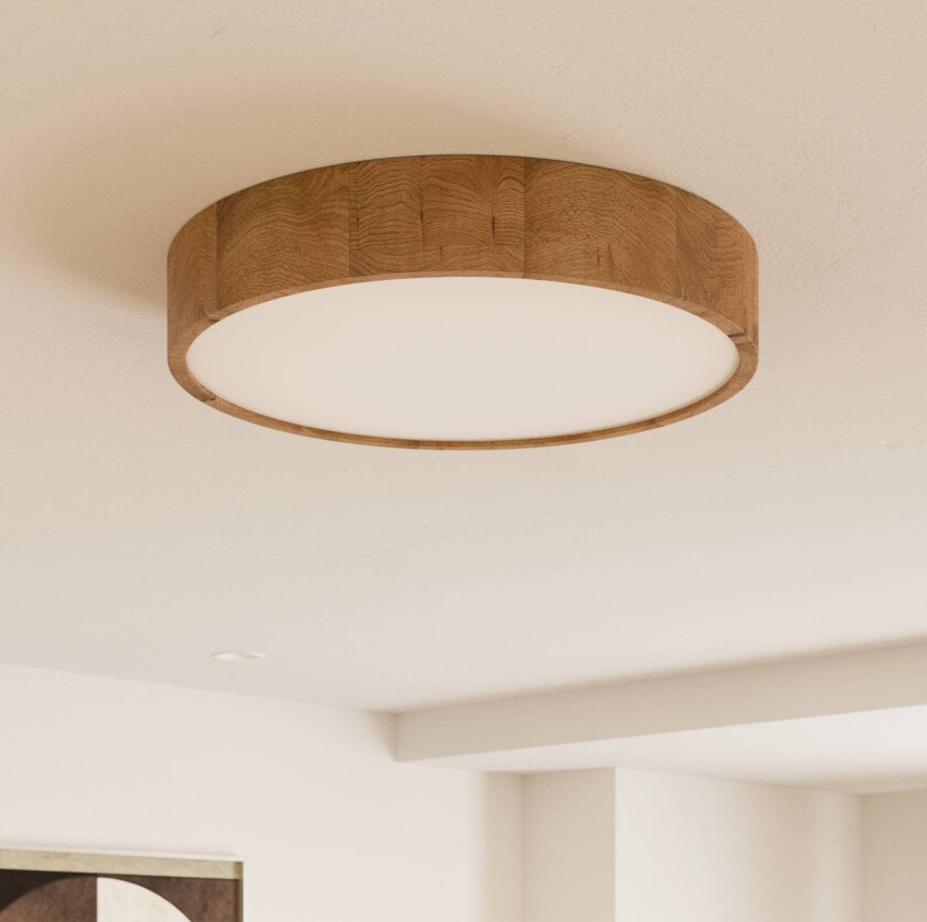 Kerio taklampe, Ø 47 cm, eik natur