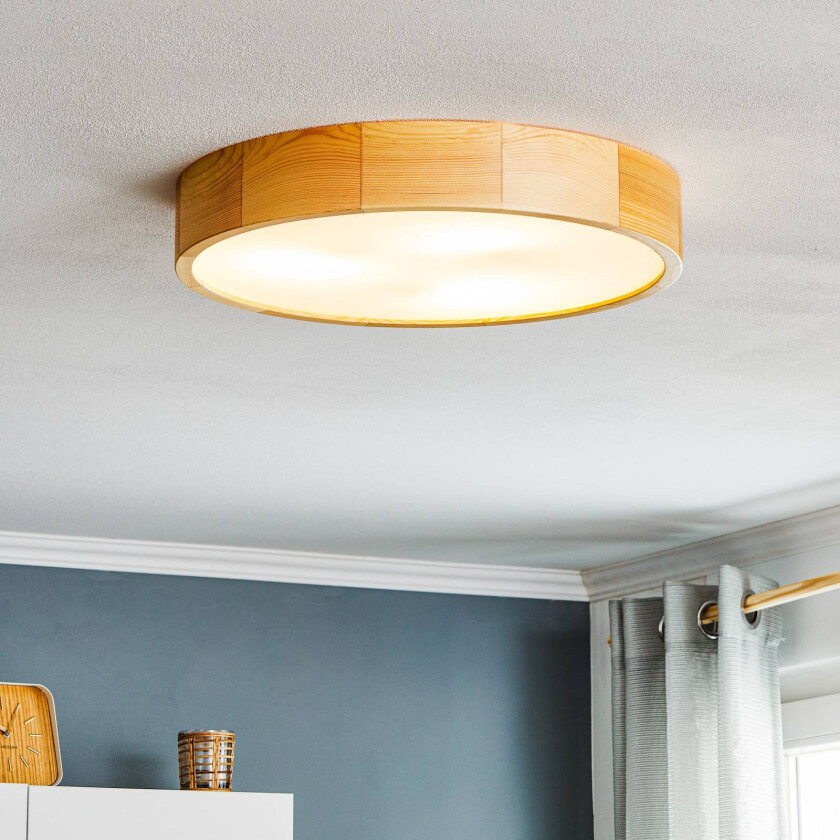 Kerio taklampe, Ø 47 cm, naturfuru