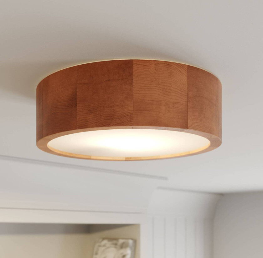 Kerio taklampe, Ø 27 cm, furu rustikk