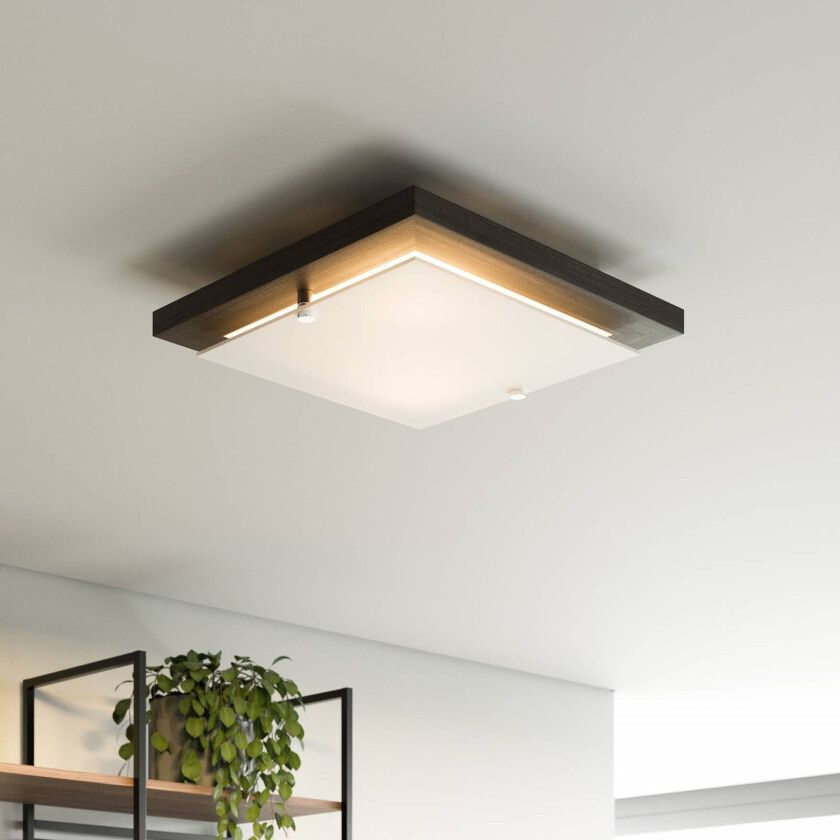 Kerio taklampe, 30x30 cm, wenge