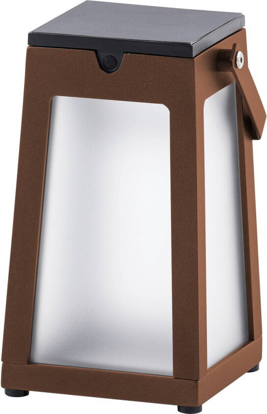 LED-solcellelykt Tinka bærbar, corten
