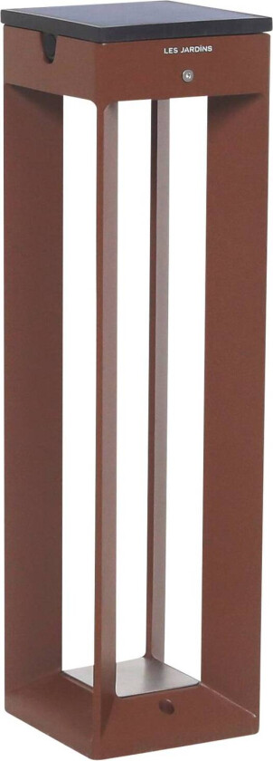 LED-solcellelampe Borne med sensor, 45 cm, corten