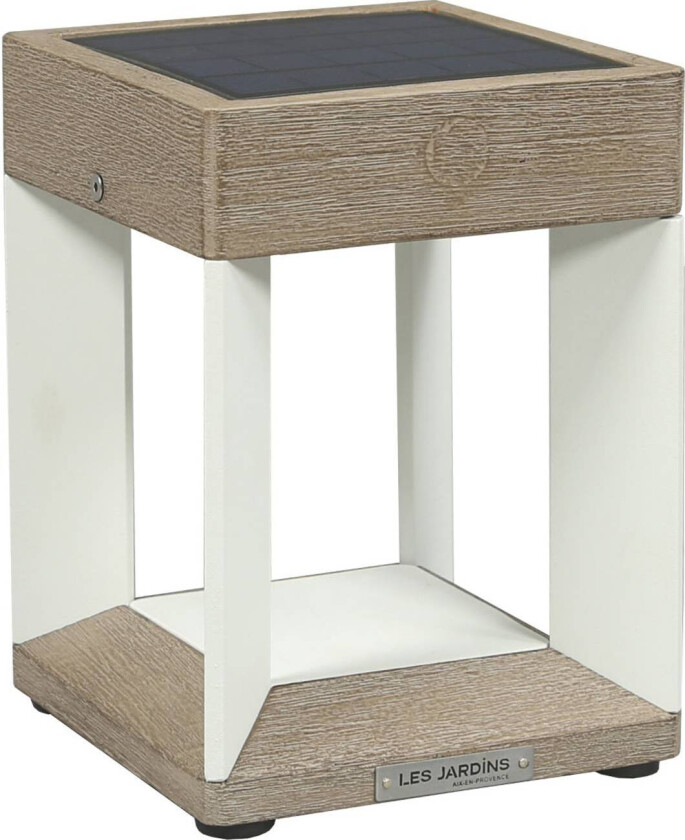 LED-solbordlampe Teckalu, hvit/tre lys