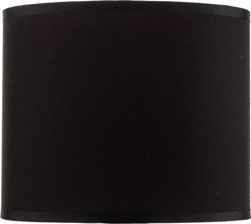 Lampeskjerm Soho, svart/gull, tekstil, Ø 18 cm