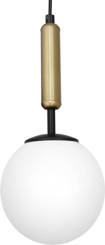 Hengelampe Nalo, enkeltlys, svart/messing