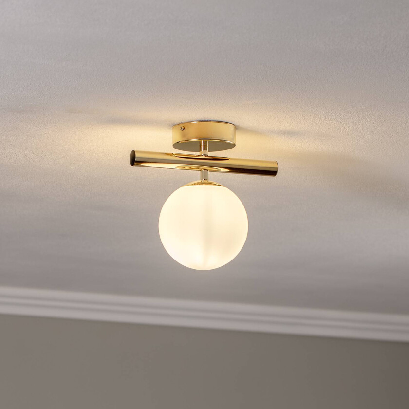 Taklampe Linea, gull, 1 lyskilde