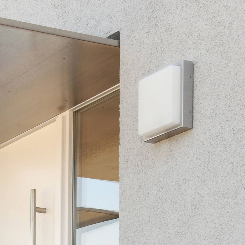 Utendørs LED-vegglampe 046, sensor, rustfritt stål