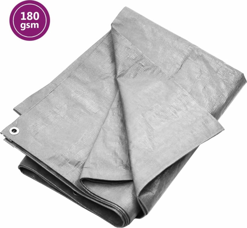 Presenning 180 g/m² 4x6 m grå HDPE