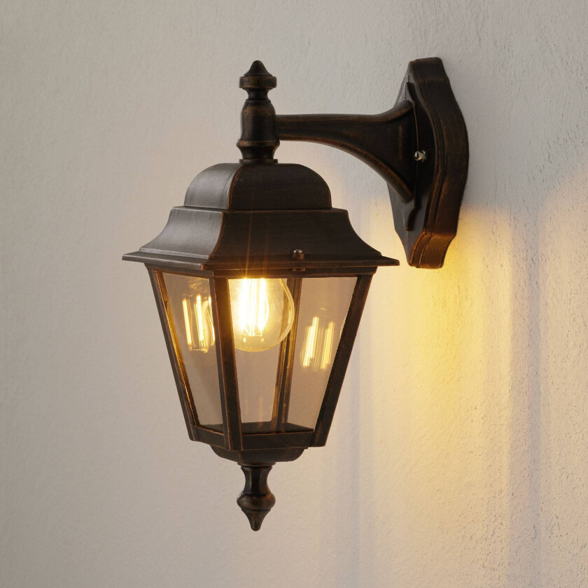 Kobberfarget utendørs vegglampe Toulouse, pendellampe