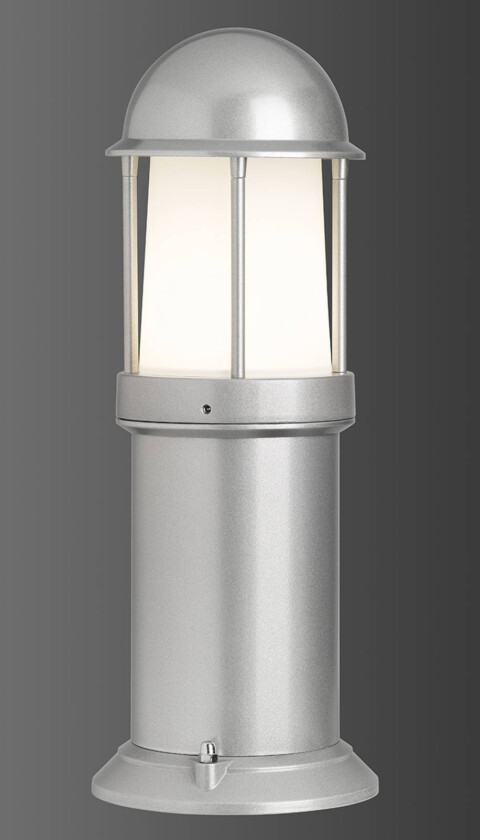 Sokkellampe Marco av aluminium, sølv
