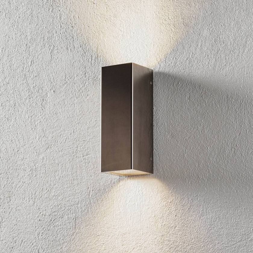 Senta utendørs vegglampe, rustfritt stål