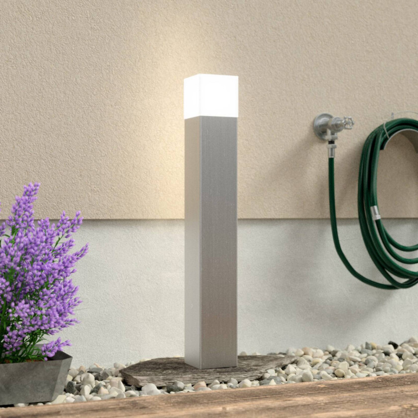 Linus rustfri veilampe med opalglass