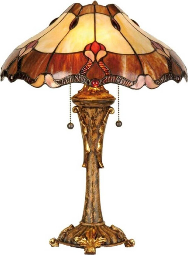 Stilig bordlampe Cambria, Tiffany-stil