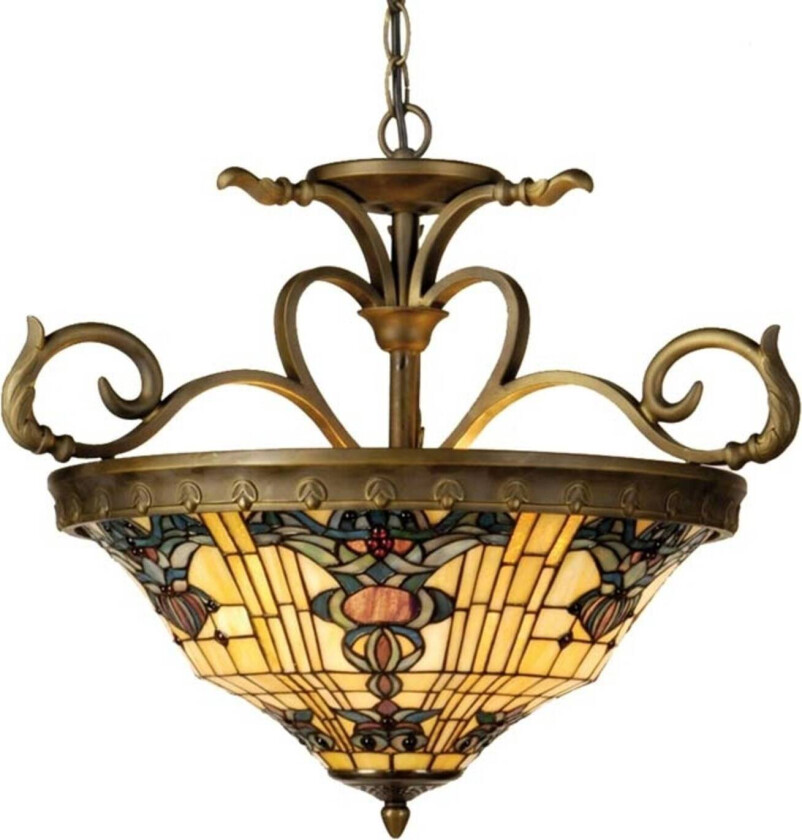 Hengelampe Anthia 2 i Tiffany-stil