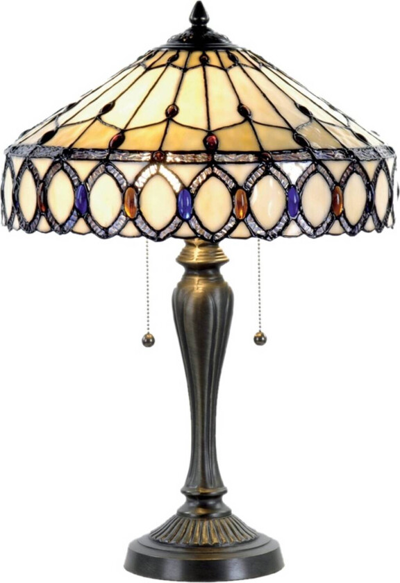 Bordlampe Fiera i Tiffany-stil