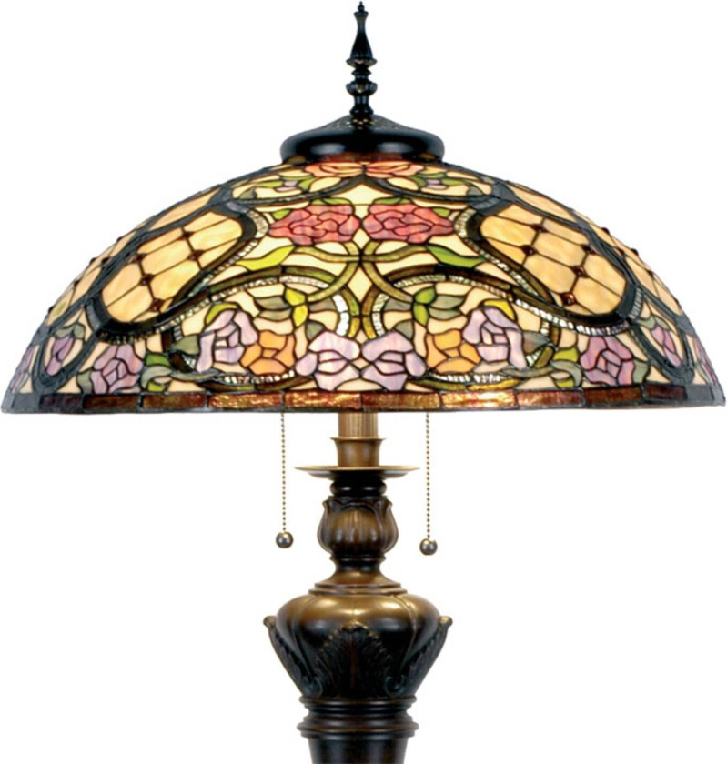 Rosaly - stålampe i Tiffany-stil
