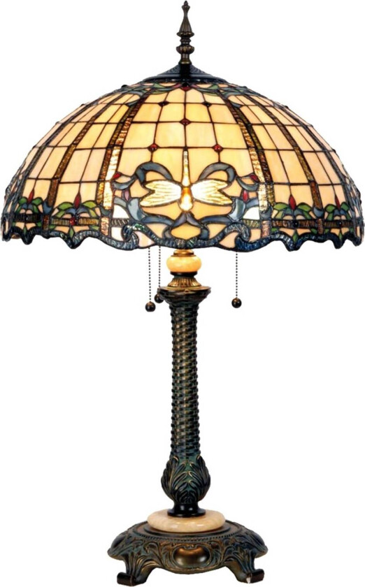 Vidunderlig bordlampe Atlantis, Tiffany-design