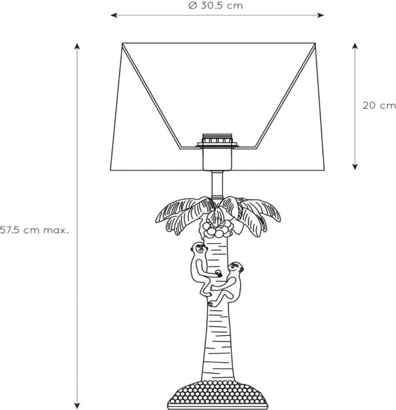 Extravaganza Coconut bordlampe, svart