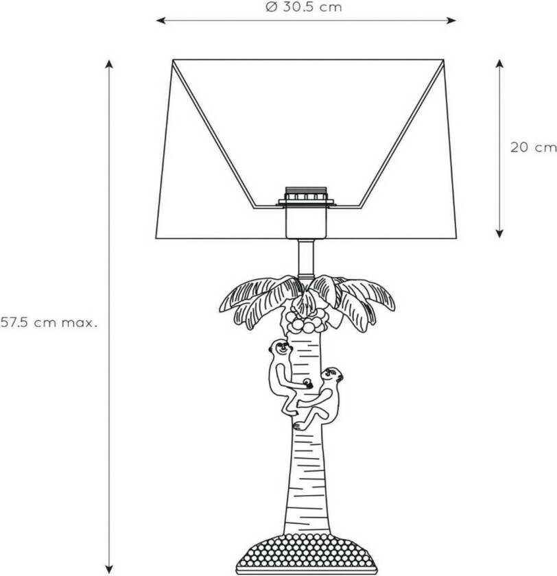 Extravaganza Coconut bordlampe, grønn/gull