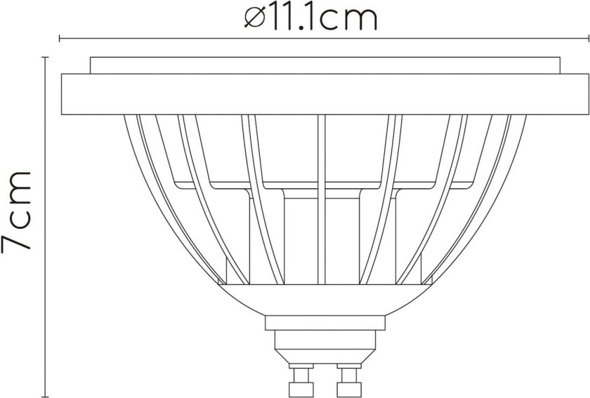 GU10 LED-reflektor 12W 3 000 K dim to warm, svart