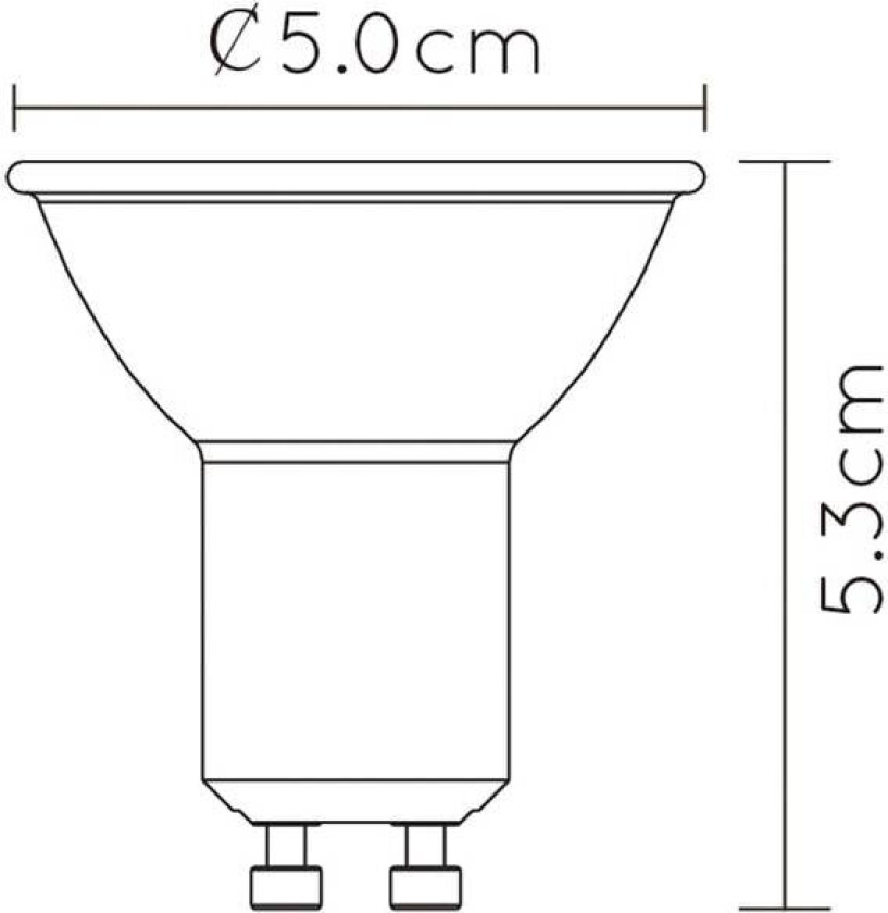 GU10 LED-reflektor 5W dim to warm, hvit