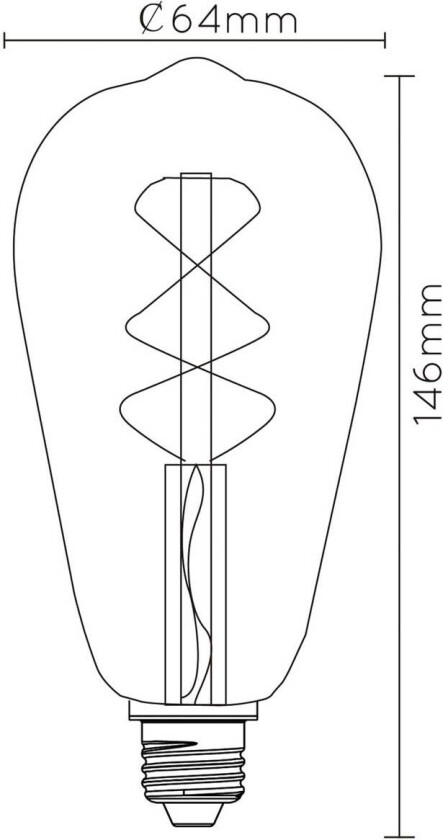 LED-pære E27 ST64 4 W 2 200 K rav med sensor