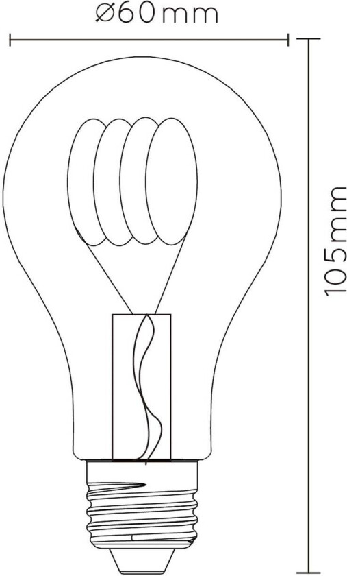 LED-pære E27 A60 4W 2 200K gul dag/natt-sensor