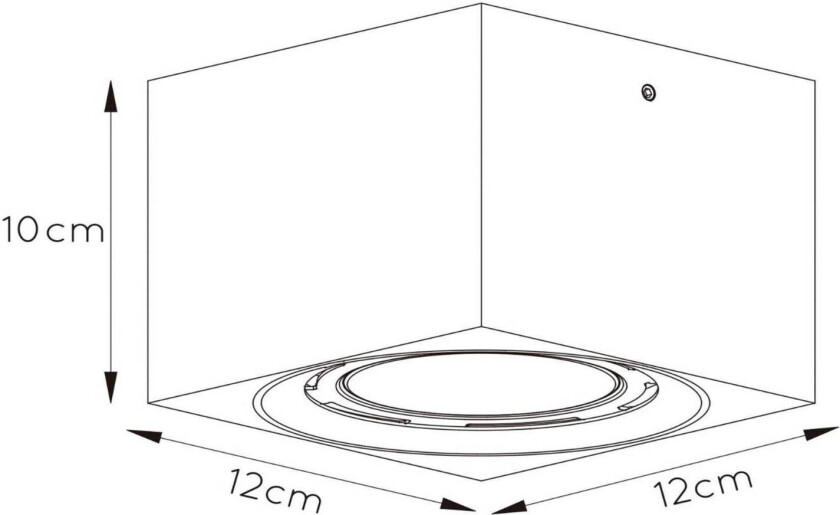 LED-takspotlight Fedler kantet hvit