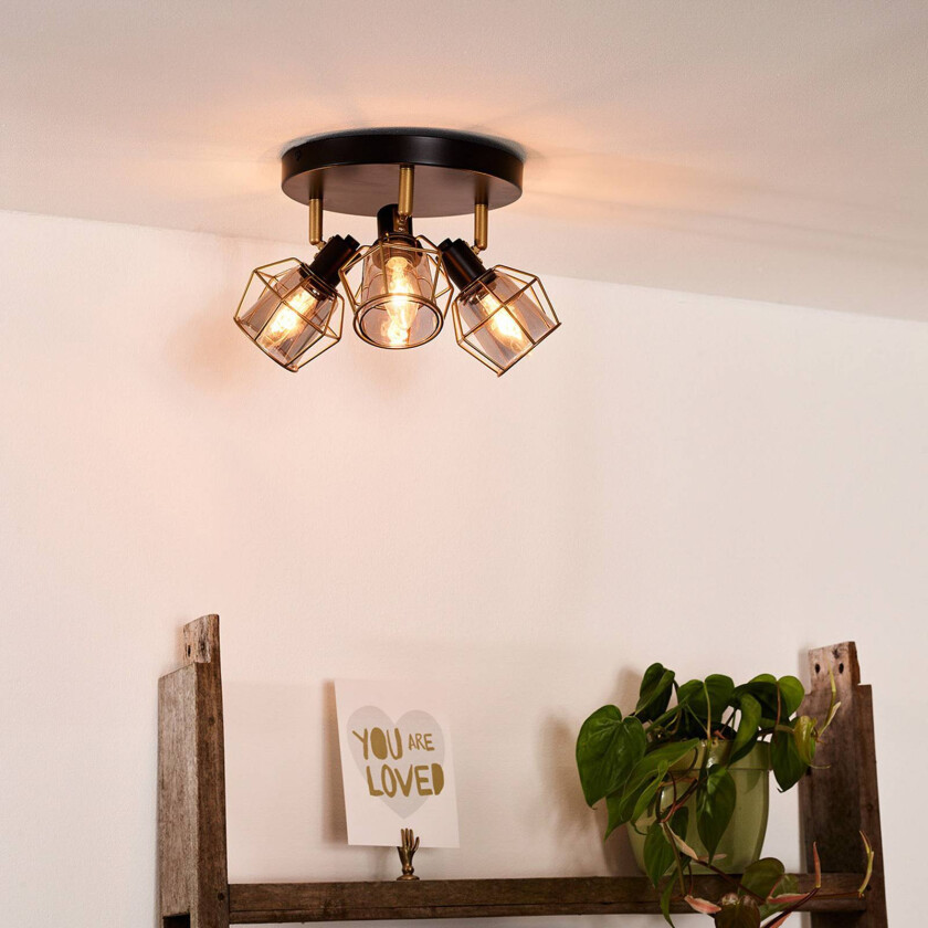 Nila takspotlight, med tre flammer