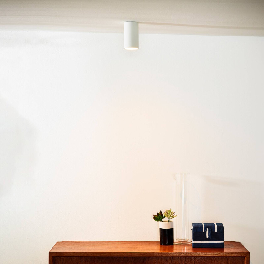 LED-taklampe Delto dimme til varm, rund, hvit