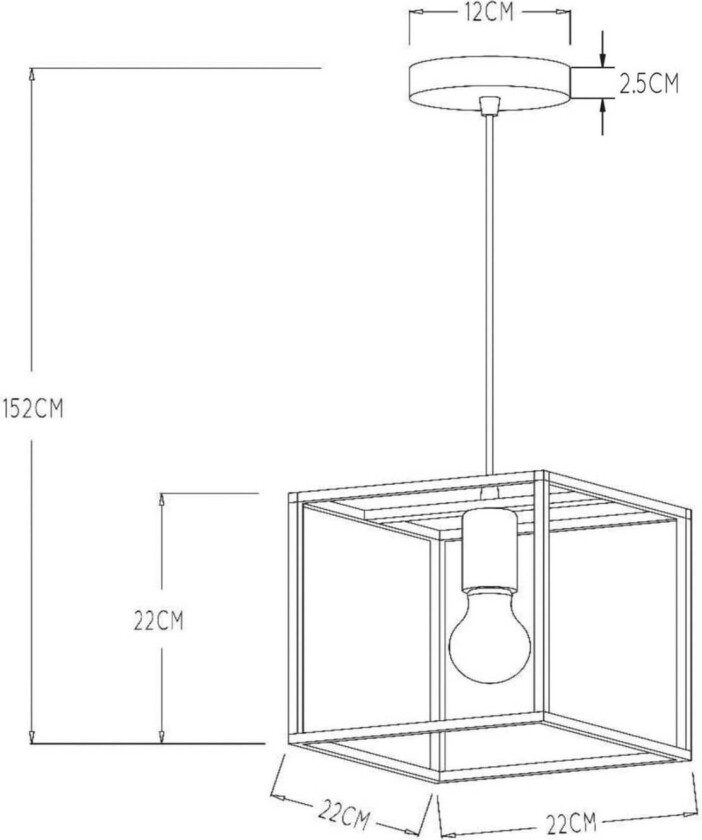 Ruben pendellampe, svart