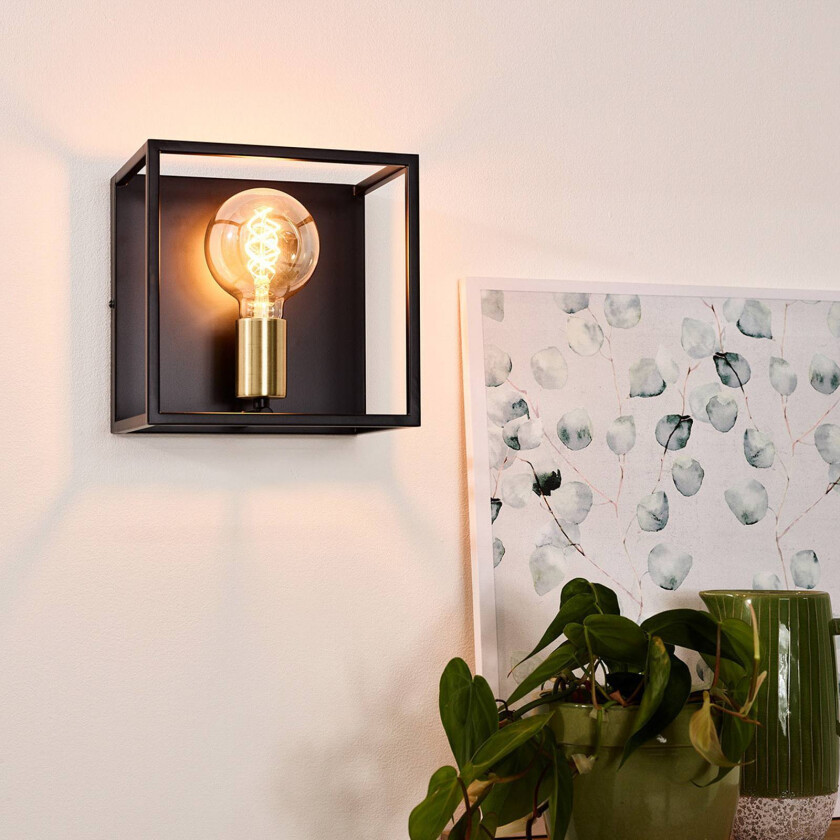 Ruben vegglampe, svart