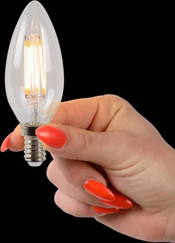 LED stearinlyspære E14 4W 2700K dimbar, sett med 4 stk