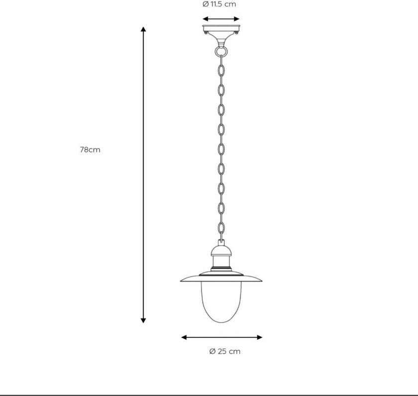 Utendørs hengelampe Aruba, rustbrun