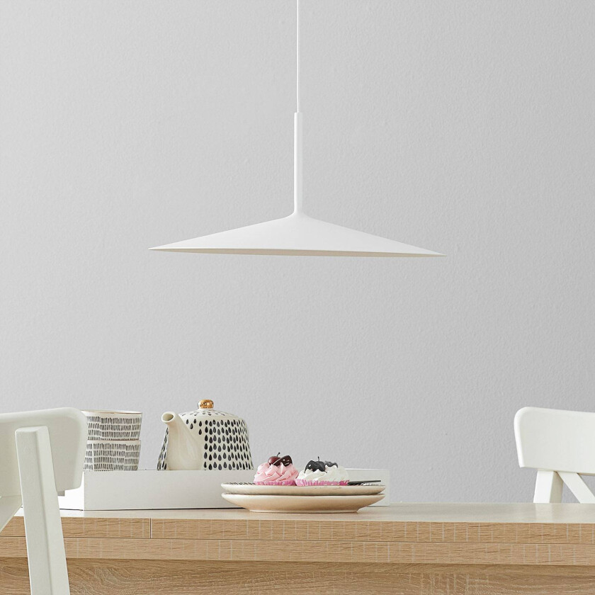 Poe Plus LED-hengelampe, hvit